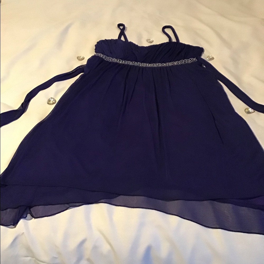 Blue and silver dress